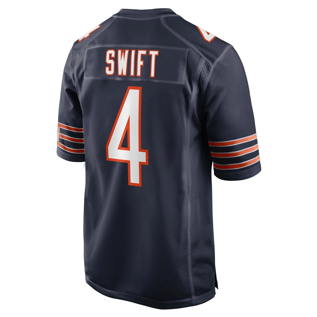 C.Bears #4 D'Andre Swift Player Navy Home Game Gdoa Stitched Jerseys