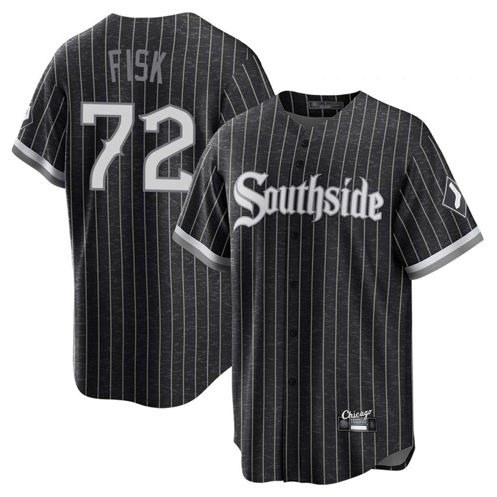 C.White Sox #72 Carlton Fisk Player Black City Connect Home Game Gdoa Stitched Jerseys