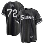 C.White Sox #72 Carlton Fisk Player Black City Connect Home Game Gdoa Stitched Jerseys