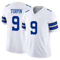 D.Cowboys #9 KaVontae Turpin Player White Limited Vapor F.U.S.E. Home Game Gdoa Stitched Jerseys