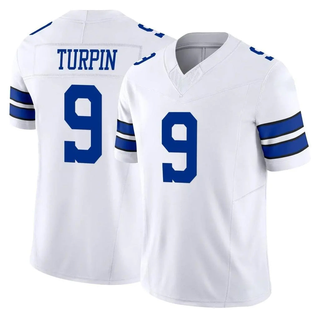 D.Cowboys #9 KaVontae Turpin Player White Limited Vapor F.U.S.E. Home Game Gdoa Stitched Jerseys
