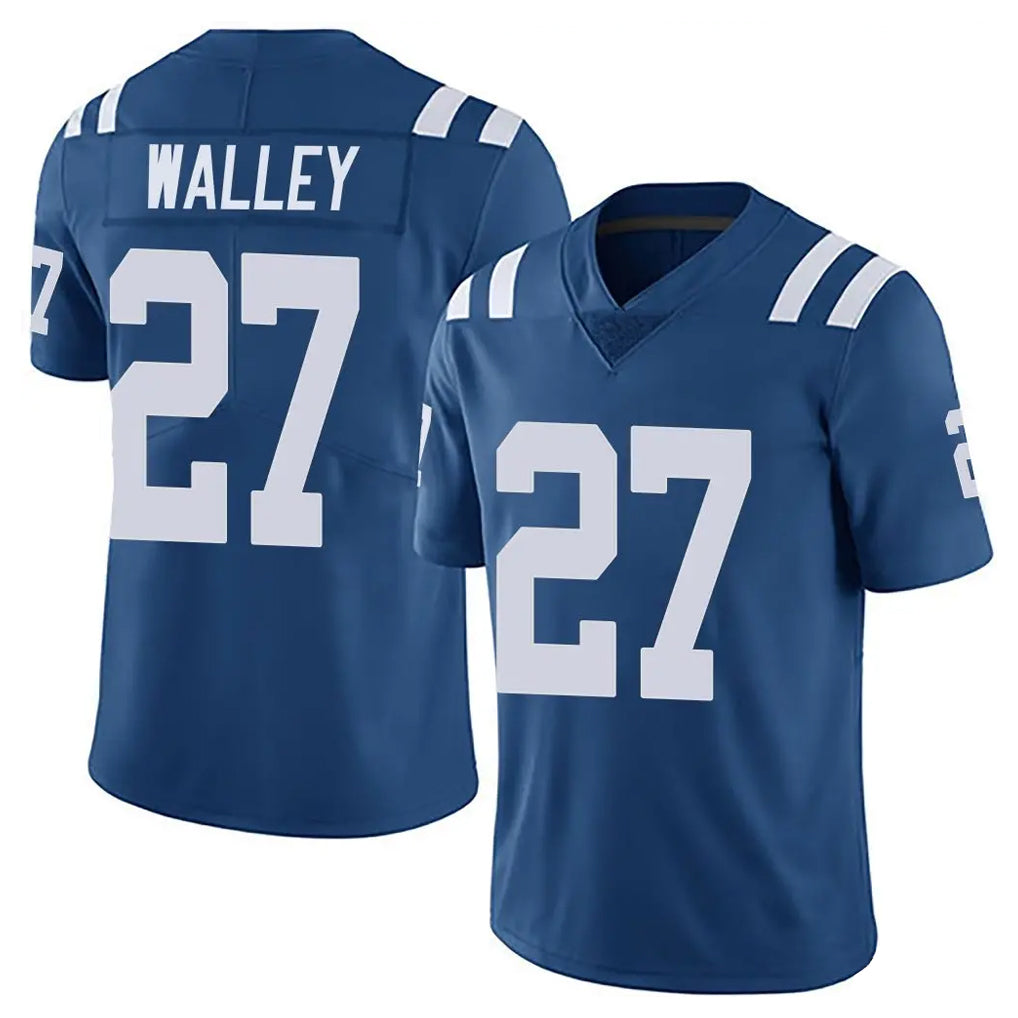 IN.Colts #27 Justin Walley Player Royal Limited Vapor Untouchable Home Game Gdoa Stitched Jerseys