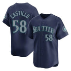 S.Mariners #58 Luis Castillo Player Navy Home Limited Fdoa Stitched Jerseys