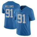 D.Lions #91 Tyleik Williams Player Blue Limited Throwback Vapor Untouchable Gdoa Stitched Jerseys