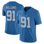 D.Lions #91 Tyleik Williams Player Blue Limited Throwback Vapor Untouchable Gdoa Stitched Jerseys