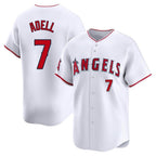 LA.Angels #7 Jo Adell Player White Limited Home Fdoa Stitched Jerseys