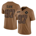 D.Cowboys #97 Kenny Clark Player Brown Salute to Service Limited Home Game Gdoa Stitched Jerseys