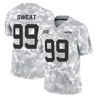 NY.Jets #99 T'Vondre Sweat Player Arctic Camo Salute to Service Limited Game Gdoa Stitched Jerseys