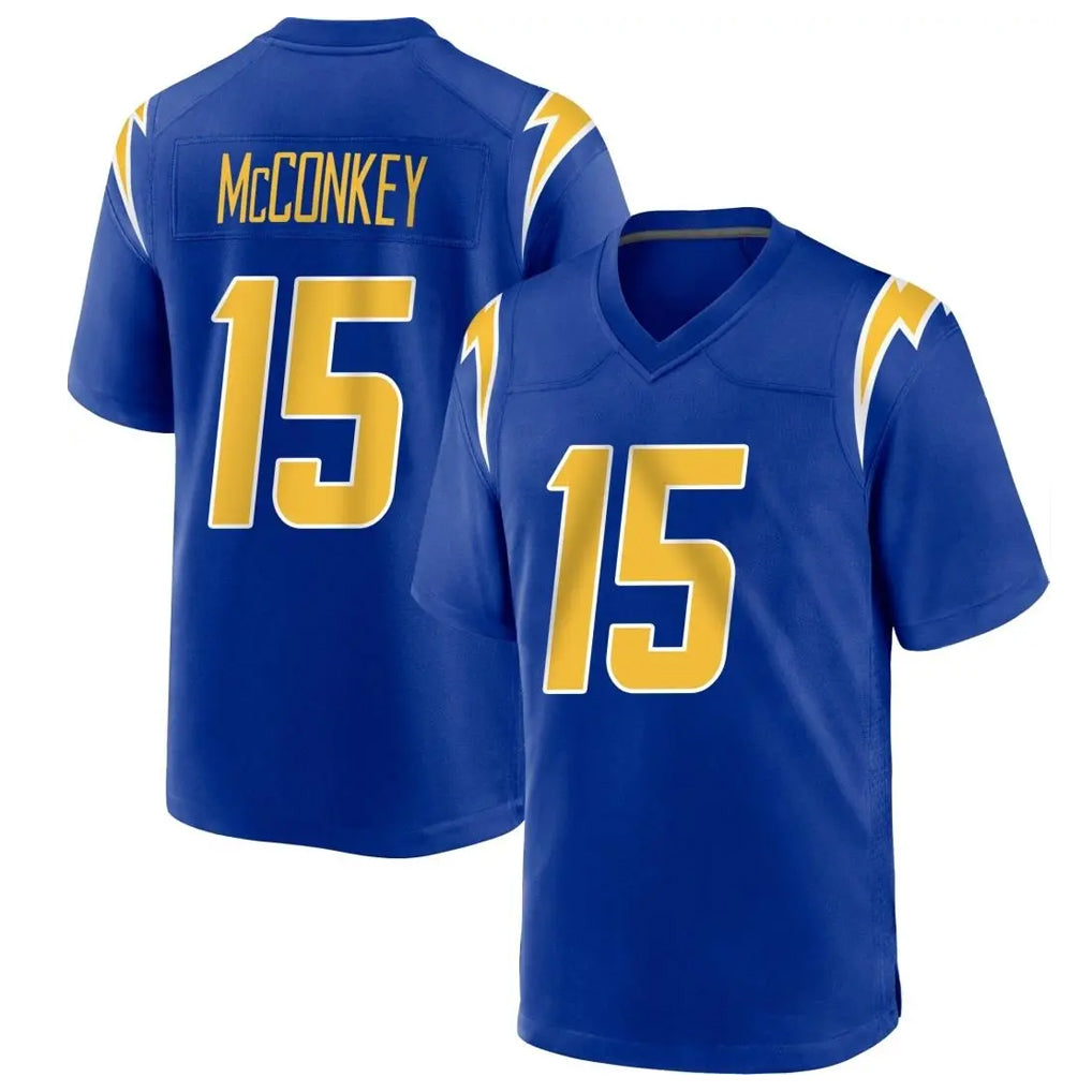 LA.Chargers #15 Ladd McConkey Player Royal Home Game Gdoa Stitched Jerseys
