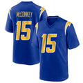 LA.Chargers #15 Ladd McConkey Player Royal Home Game Gdoa Stitched Jerseys