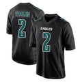P.Eagles #2 Riq Woolen Player Carbon Black Fashion Home Game Gdoa Stitched Jerseys